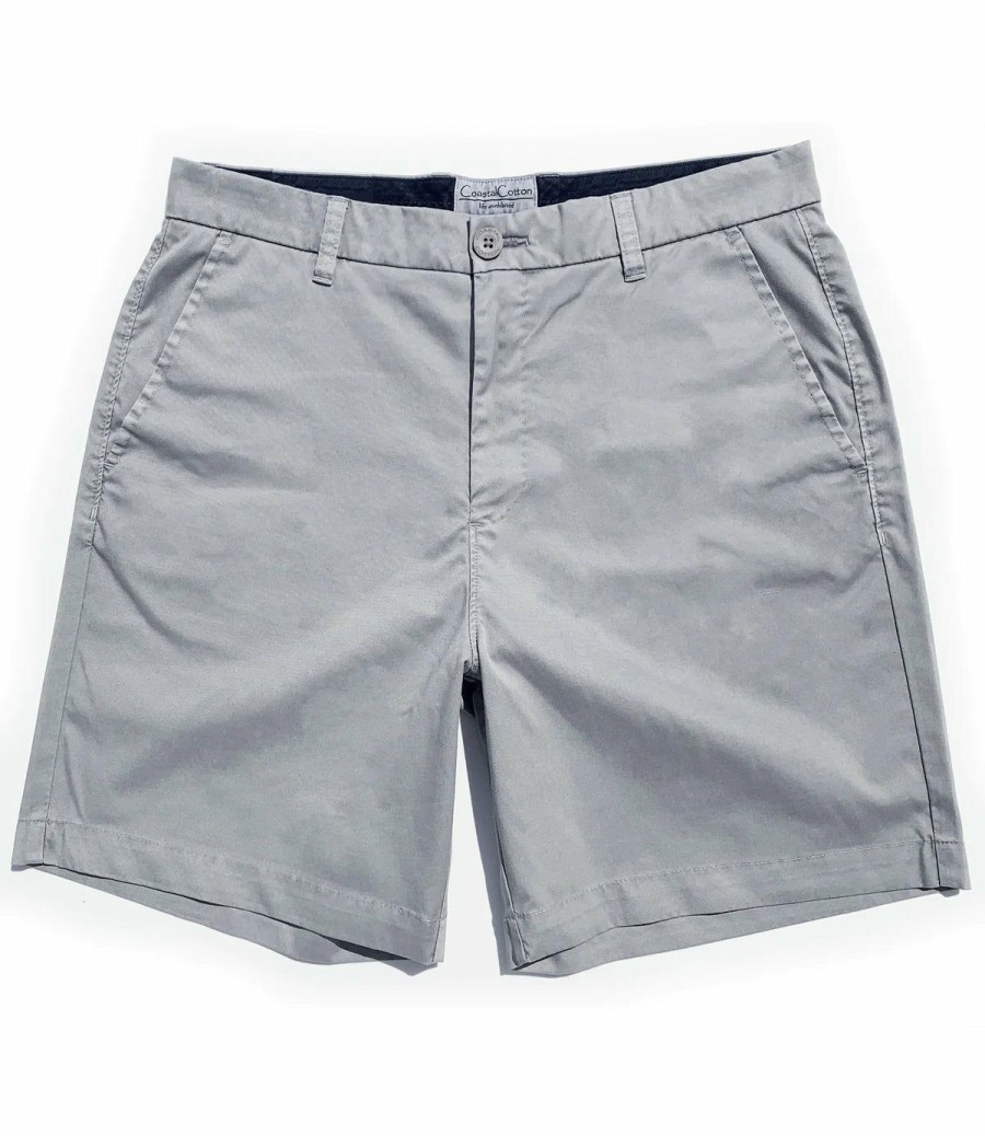 Men * | Discount Online Coastal Cotton Performance Tour Short Light Grey