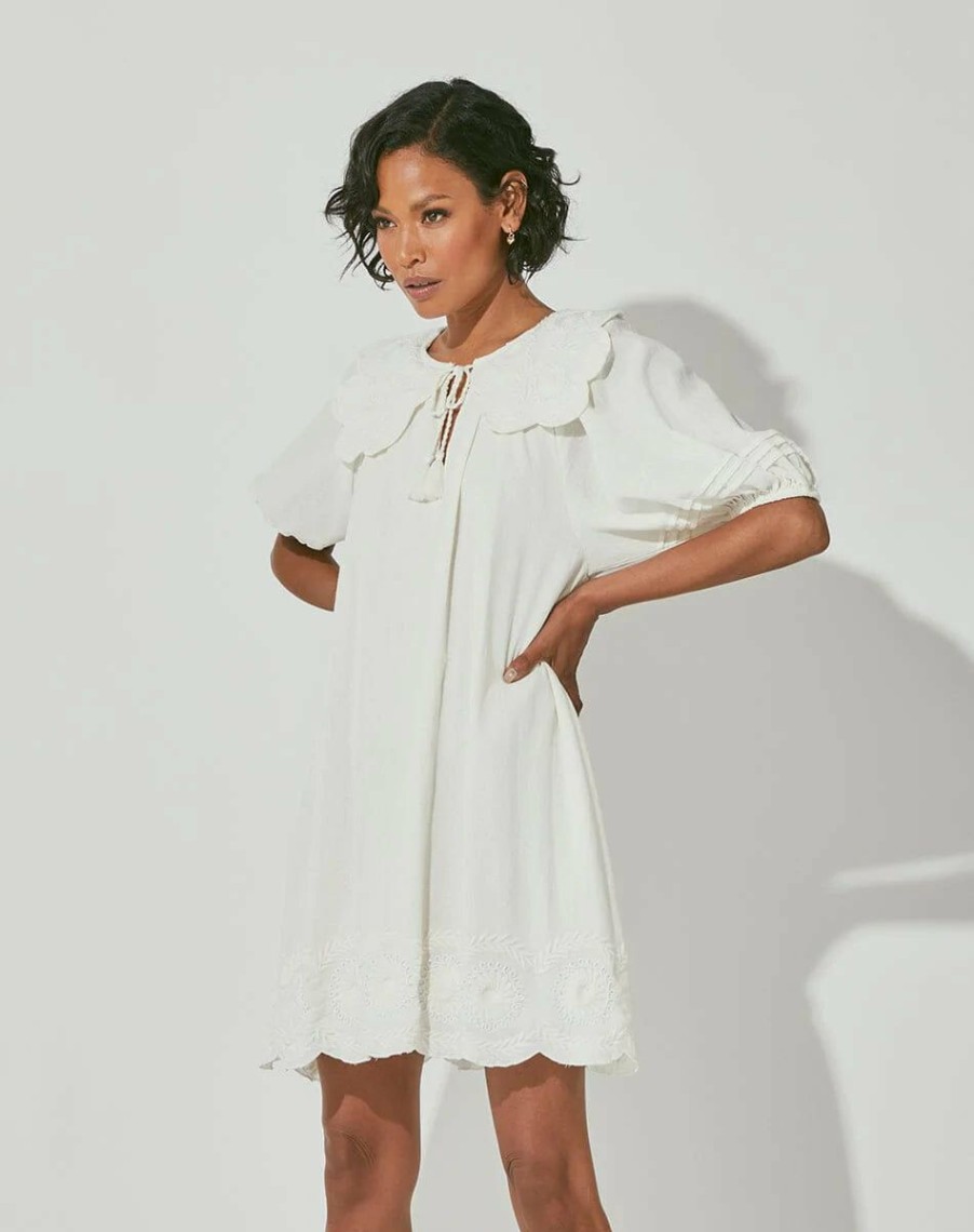 Women * | Clearance Cleobella Lila Mini Dress Ivory