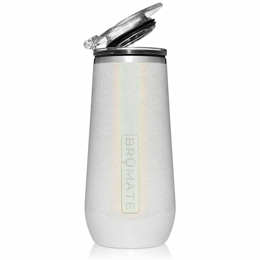 Accessories * | Half Off Brumate Champagne Flute 12Oz Glitter White