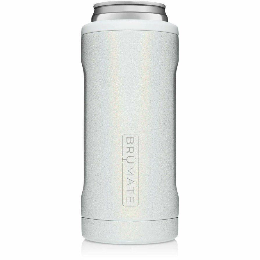 Accessories * | On Sale Brumate Hopsulator Slim 12Oz Glitter White