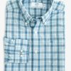 Men * | Clearance Southern Tide Brrr Tidepointe Plaid Sportshirt Rain Water