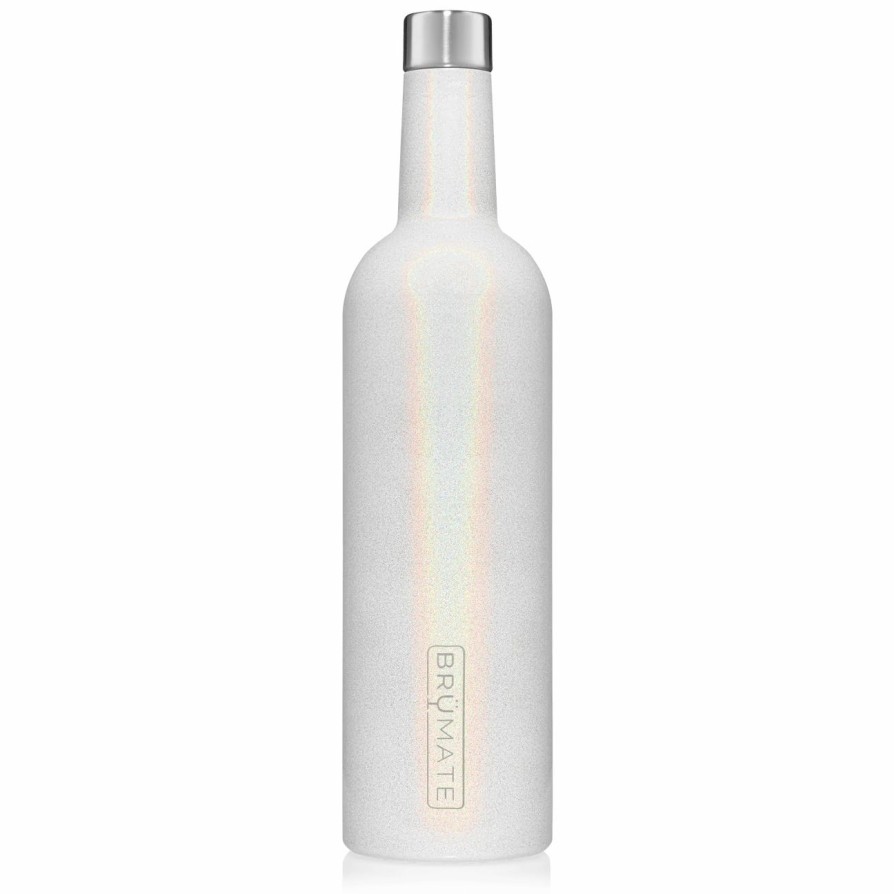 Accessories * | Clearance Brumate Winesulator 25Oz Glitter White