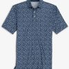 Men * | Limit Offer Southern Tide Driver Poppin Poppies Performance Polo Shirt Aged Denim