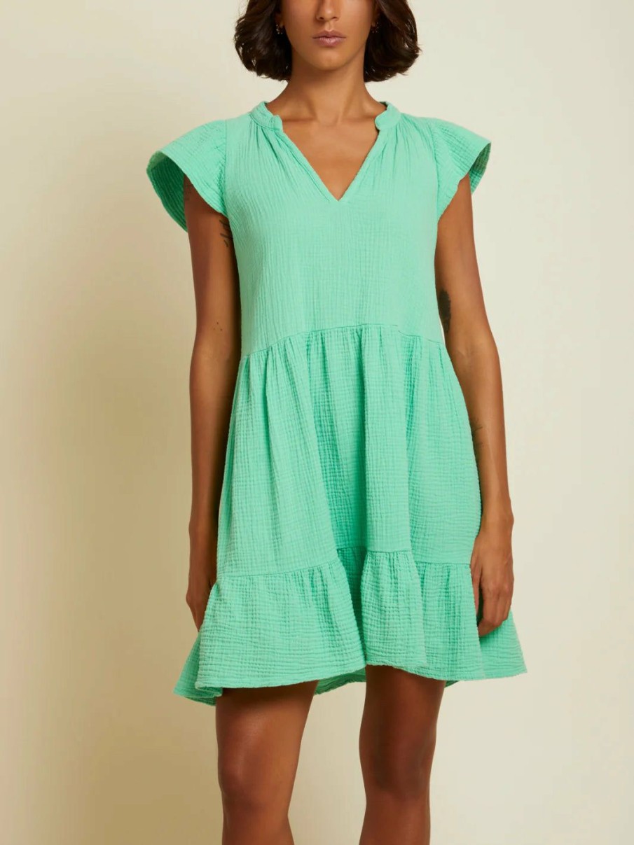 Women * | Half Off Nation Ltd. Padma Ruffled Mini Dress Midori