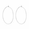 Accessories * | Special Offers Luv Aj Capri Wire Hoops Silver