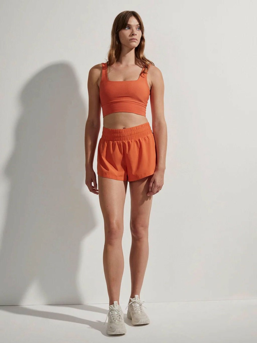 Women * | On Sale Varley Kallin Running Short 1.5 In Orange Rust