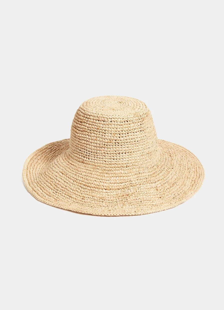 Accessories * | On Sale Seafolly Coastal Raffia Hat Natural