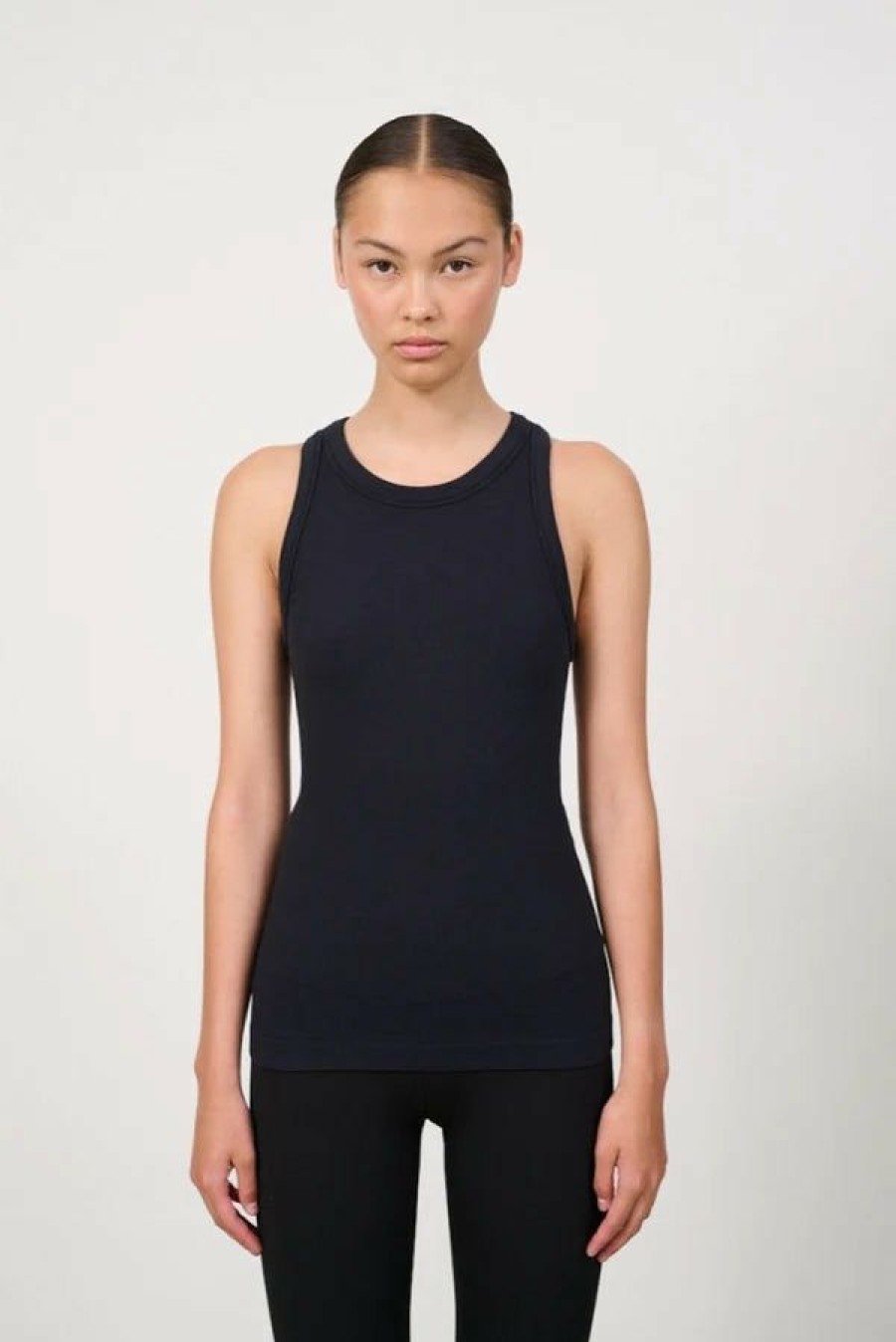 Women * | Half Off Lune Active Maia Micromodal Soft Rib Tank Black