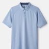 Men * | Prefential Price Rhone Apparel Delta Pique Polo Misty Blue