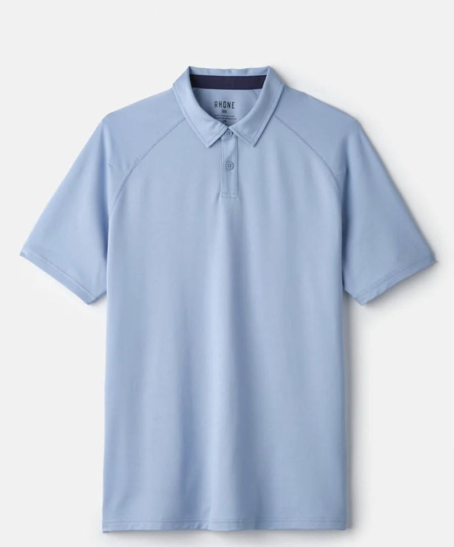 Men * | Prefential Price Rhone Apparel Delta Pique Polo Misty Blue