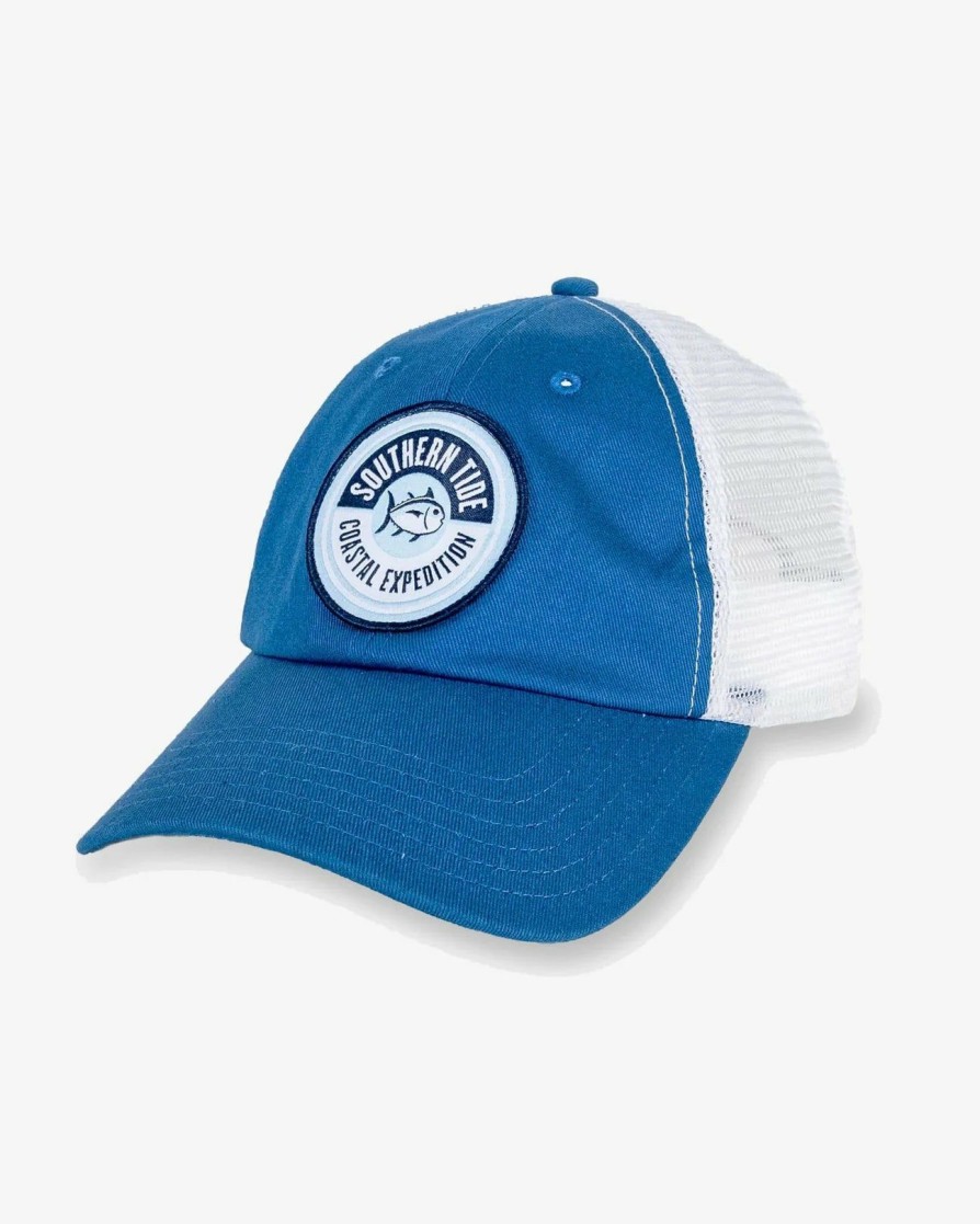 Men * | Half Off Southern Tide Coastal Expedition Trucker Hat White