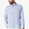 Men * | Special Offers 34 Heritage Linen Chambray Shirt Hawaiian Ocean