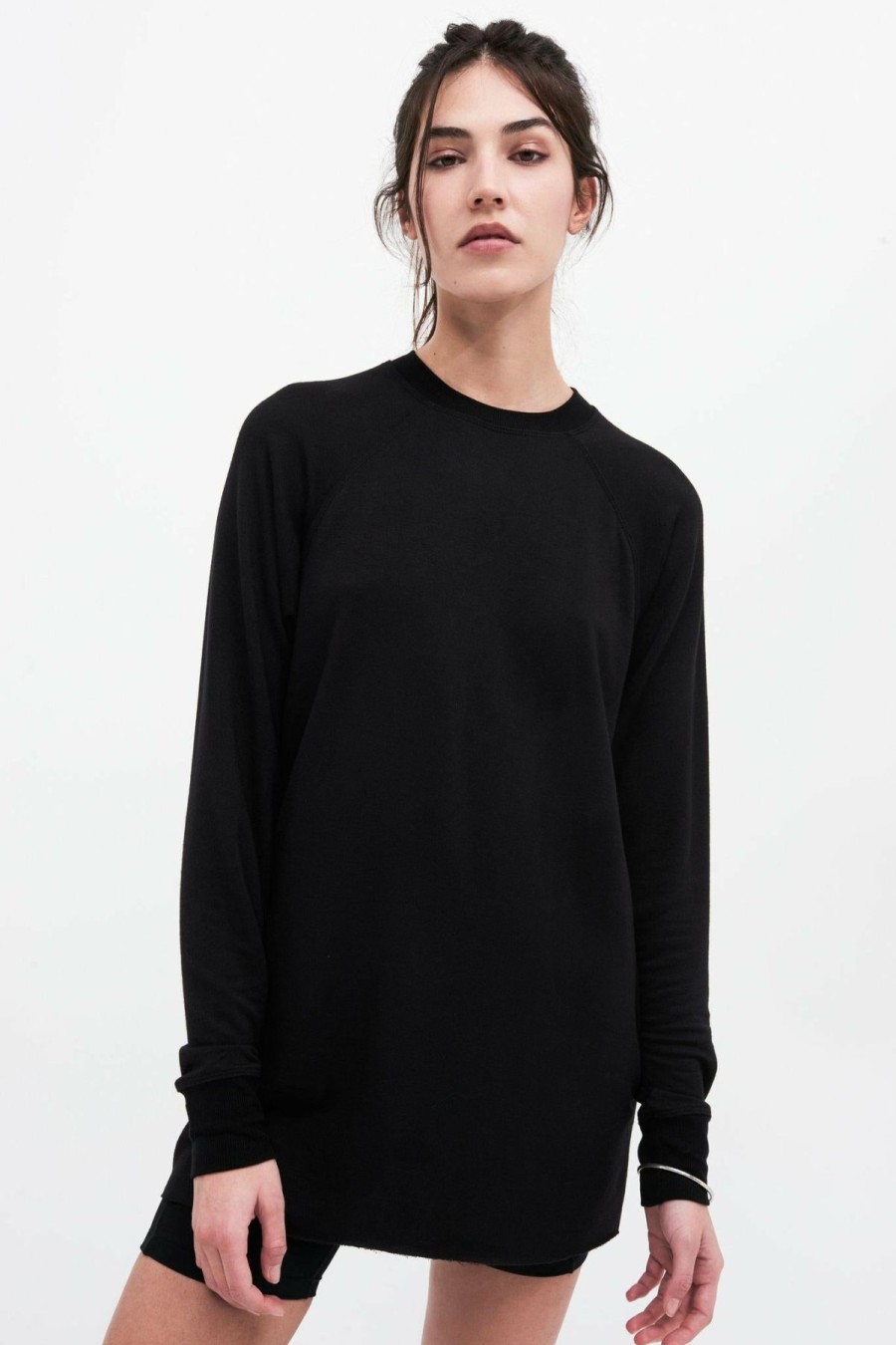 Women * | Limit Offer Splits 59 Warm Up Fleece Tunic Black