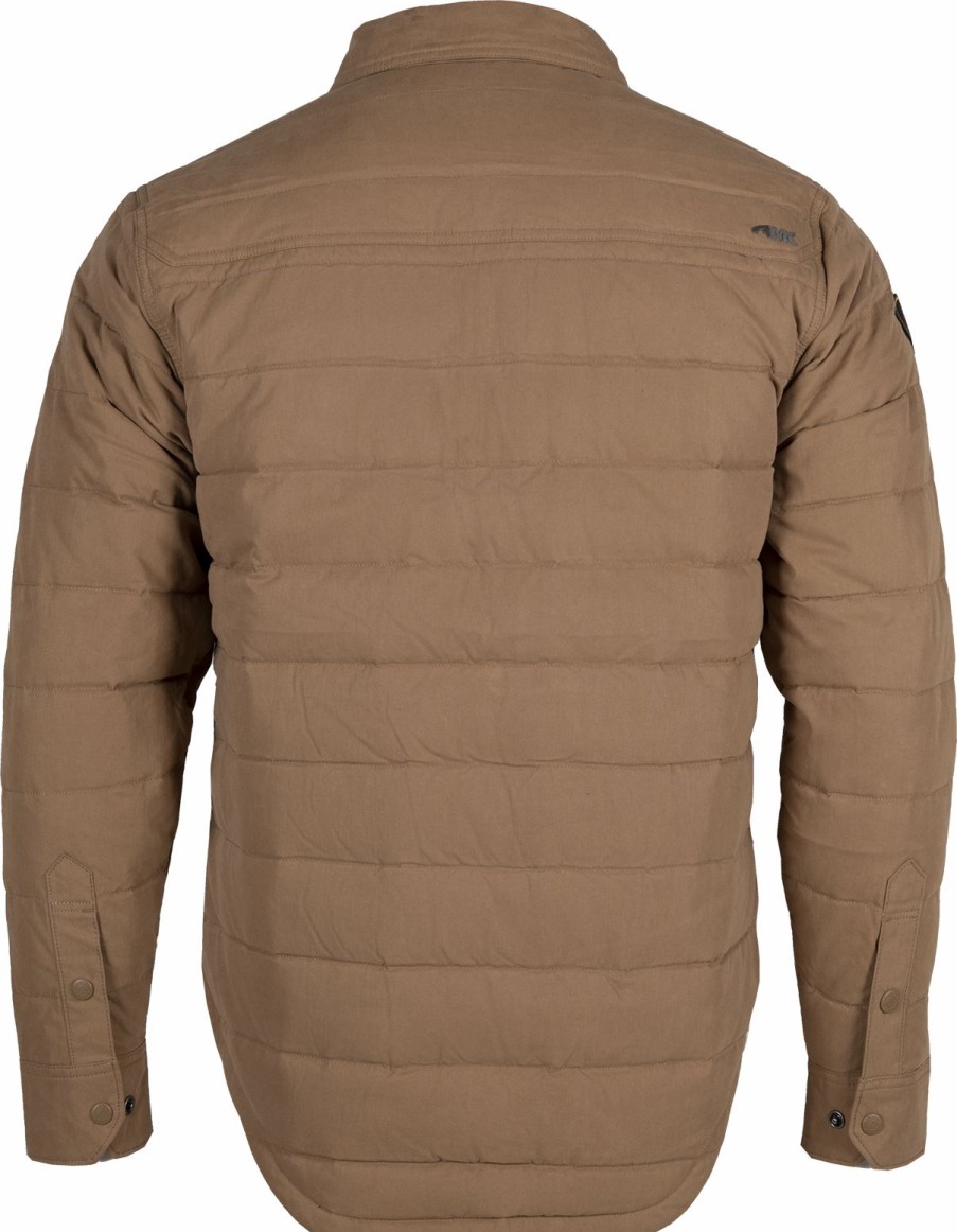 Men * | Prefential Price Mountain Khaki Pine Peak Down Shirtjac Jacket Fit Tobacco