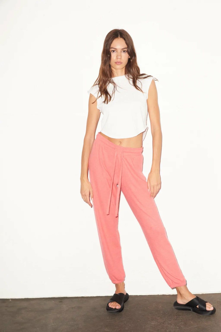 Women * | On Sale Lna Clothing Brushed Jogger Watermelon