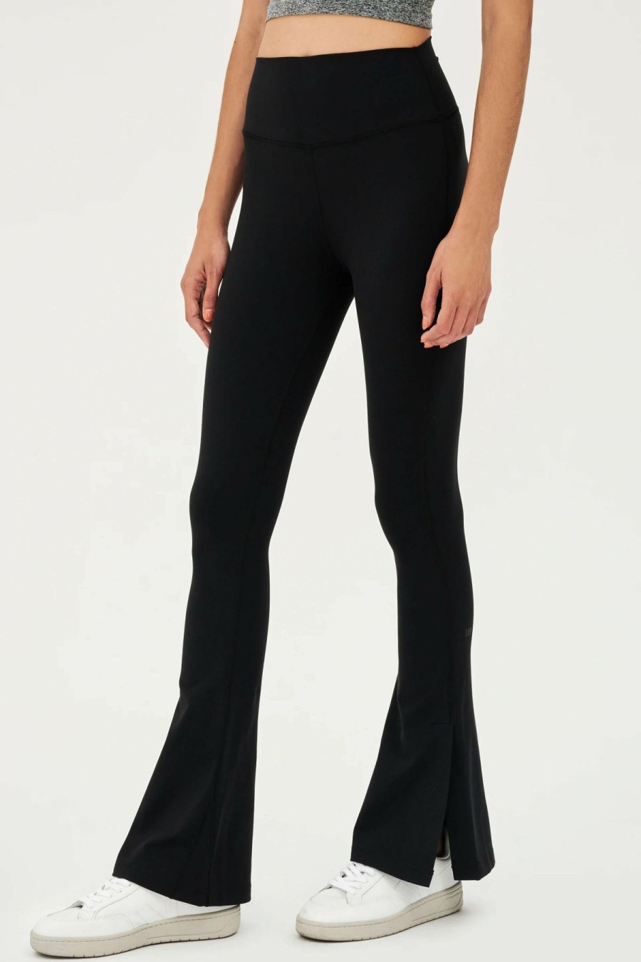 Women * | Sales Online Splits 59 Raquel High Waist Flare W/ Split Hem Black