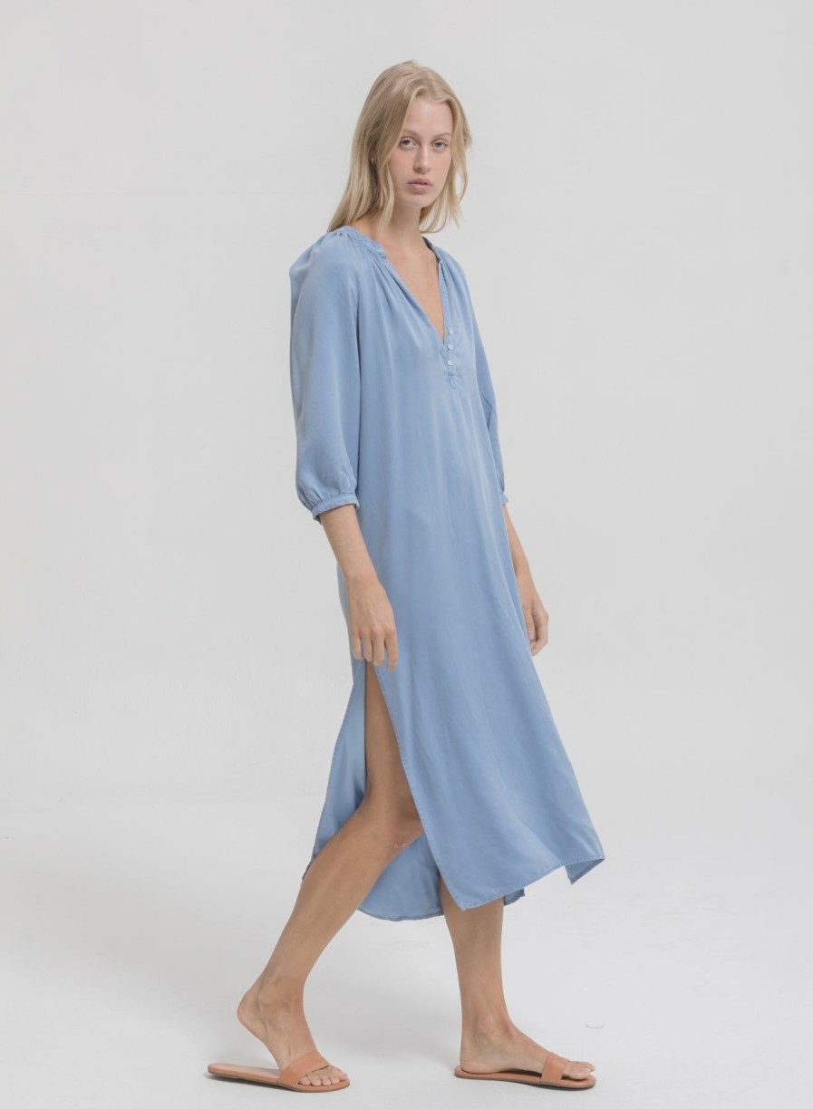 Women * | Special Offers Cali Dreaming Fez Dress Spring Blue