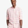 Men * | Clearance Southern Tide Headland Moultrie Plaid Sportshirt Flamingo Pink