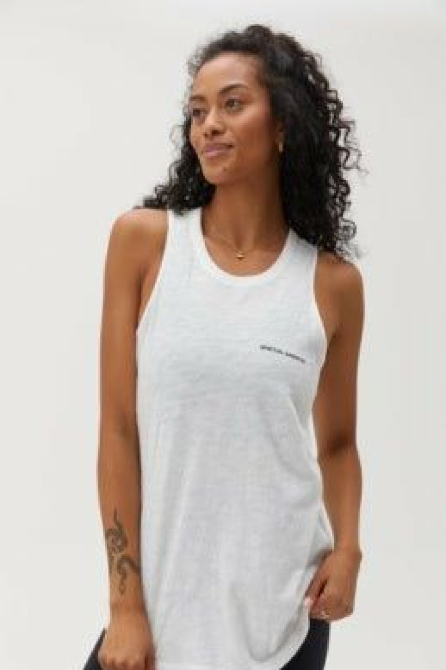 Women * | On Sale Spiritual Gangster Double Twist Tank Stone