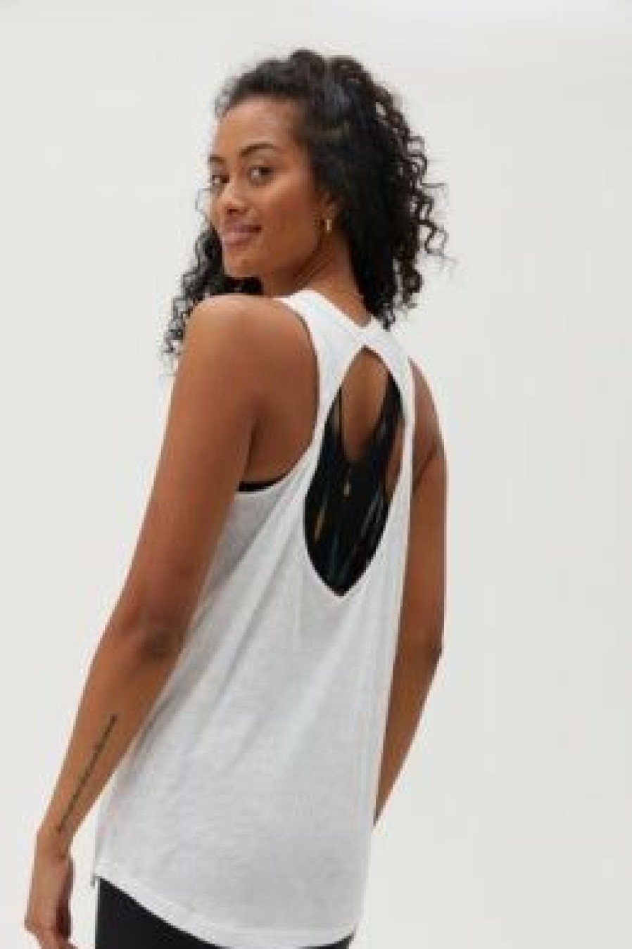 Women * | On Sale Spiritual Gangster Double Twist Tank Stone