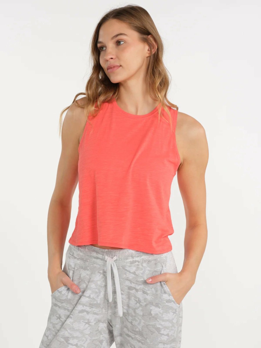 Women * | Discount Online Tasc Allways Tank Coral Blaze