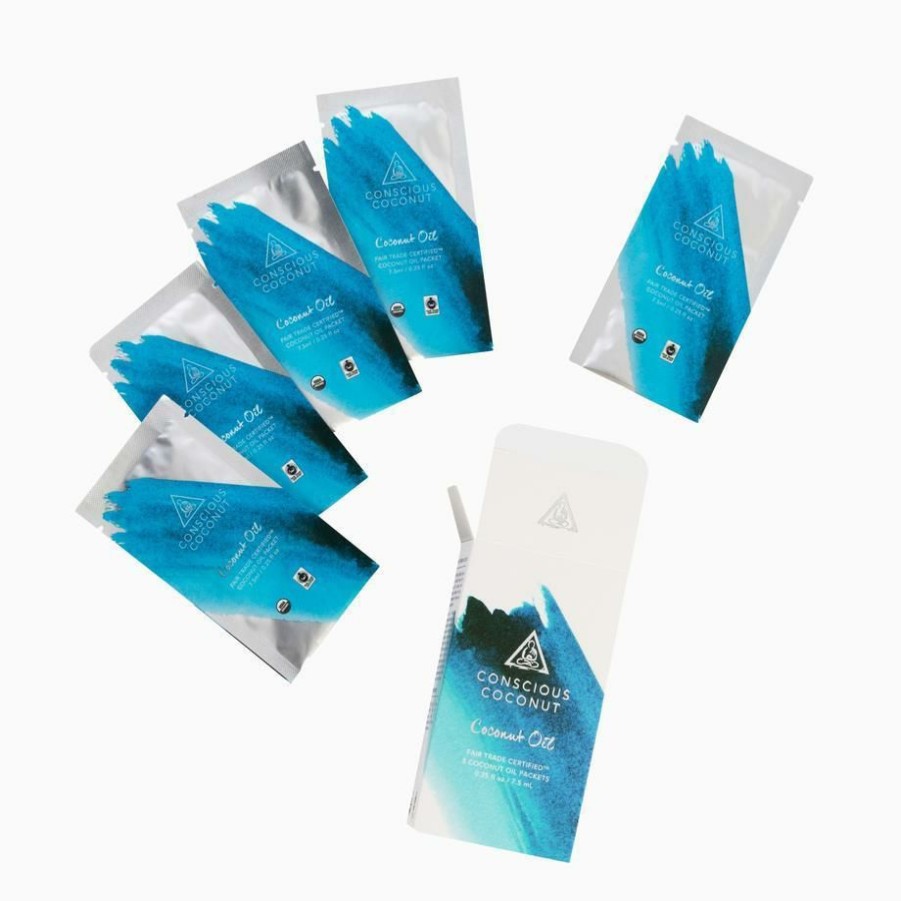 Accessories * | Prefential Price Conscious Coconut Grab & Go Box (5 Coconut Oil Travel Packets)