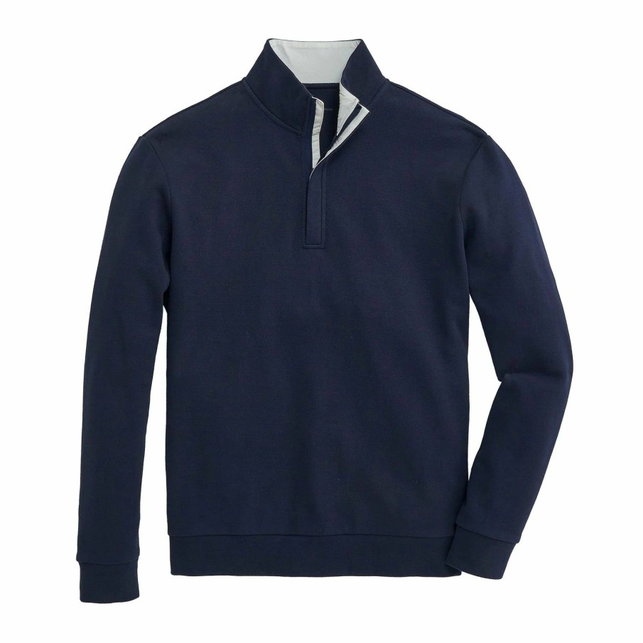 Men * | Clearance Onward Reserve Venture Pique 1/4 Zip Classic Navy