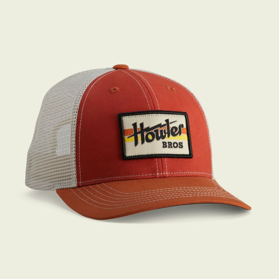 Men * | Limit Offer Howler Bros Standard Hat Howler Electric Stripe Brick/Stone