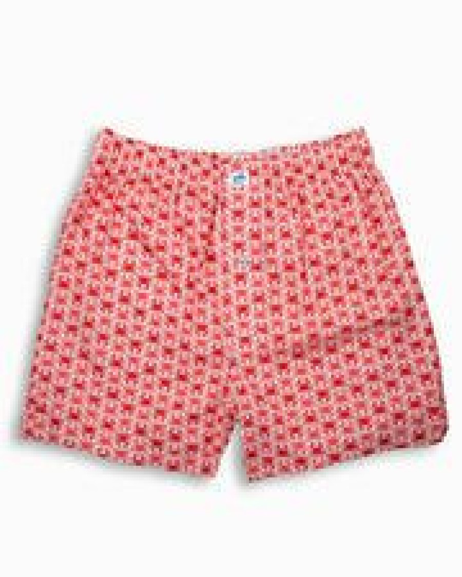 Men * | Sales Online Southern Tide Why So Crabby Boxer Classic White