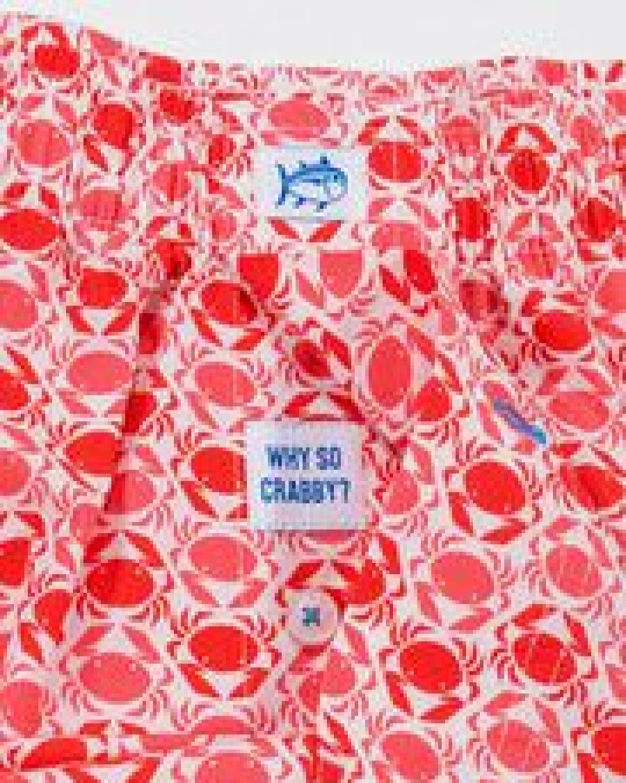 Men * | Sales Online Southern Tide Why So Crabby Boxer Classic White