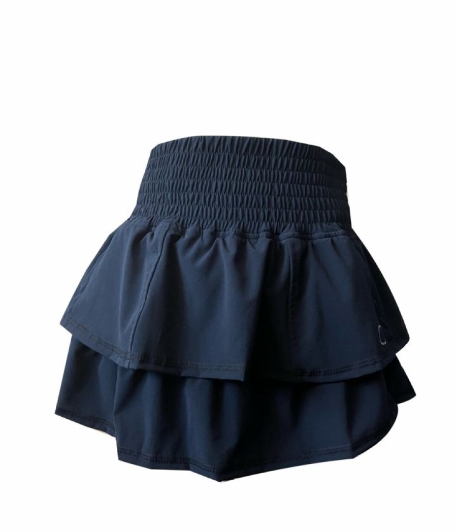 Women * | Discount Online The Bubble Ruffle Skirt Solids