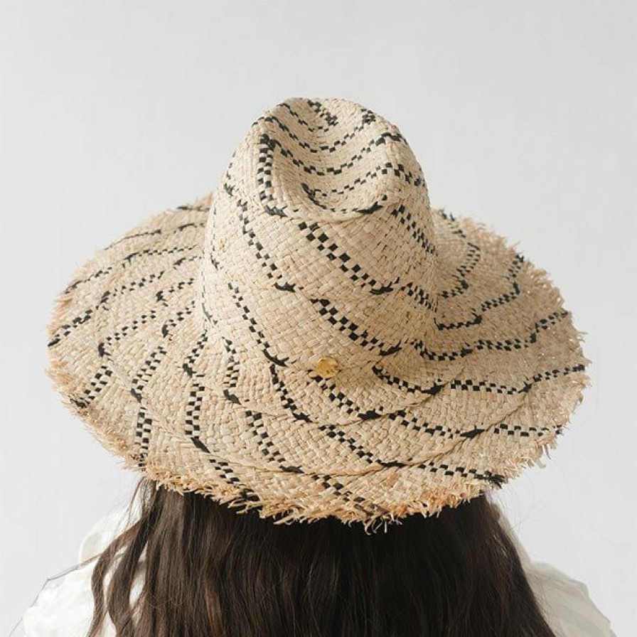 Accessories * | Half Off Gigi Pip Gemma Hat Natural Black