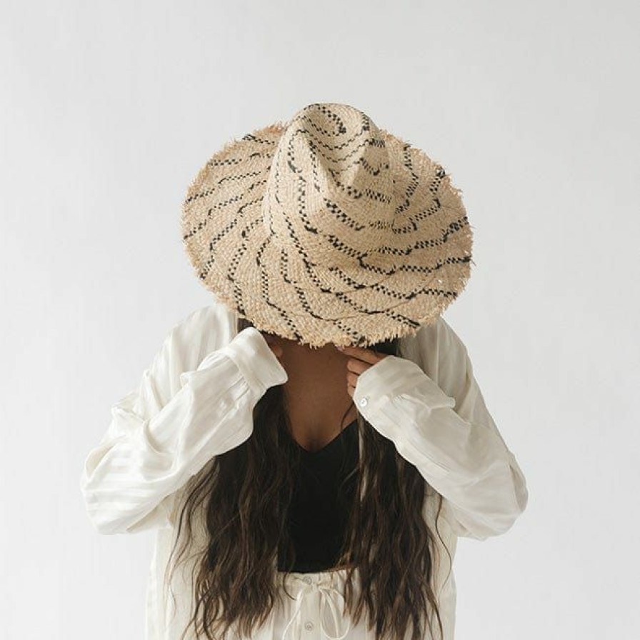 Accessories * | Half Off Gigi Pip Gemma Hat Natural Black