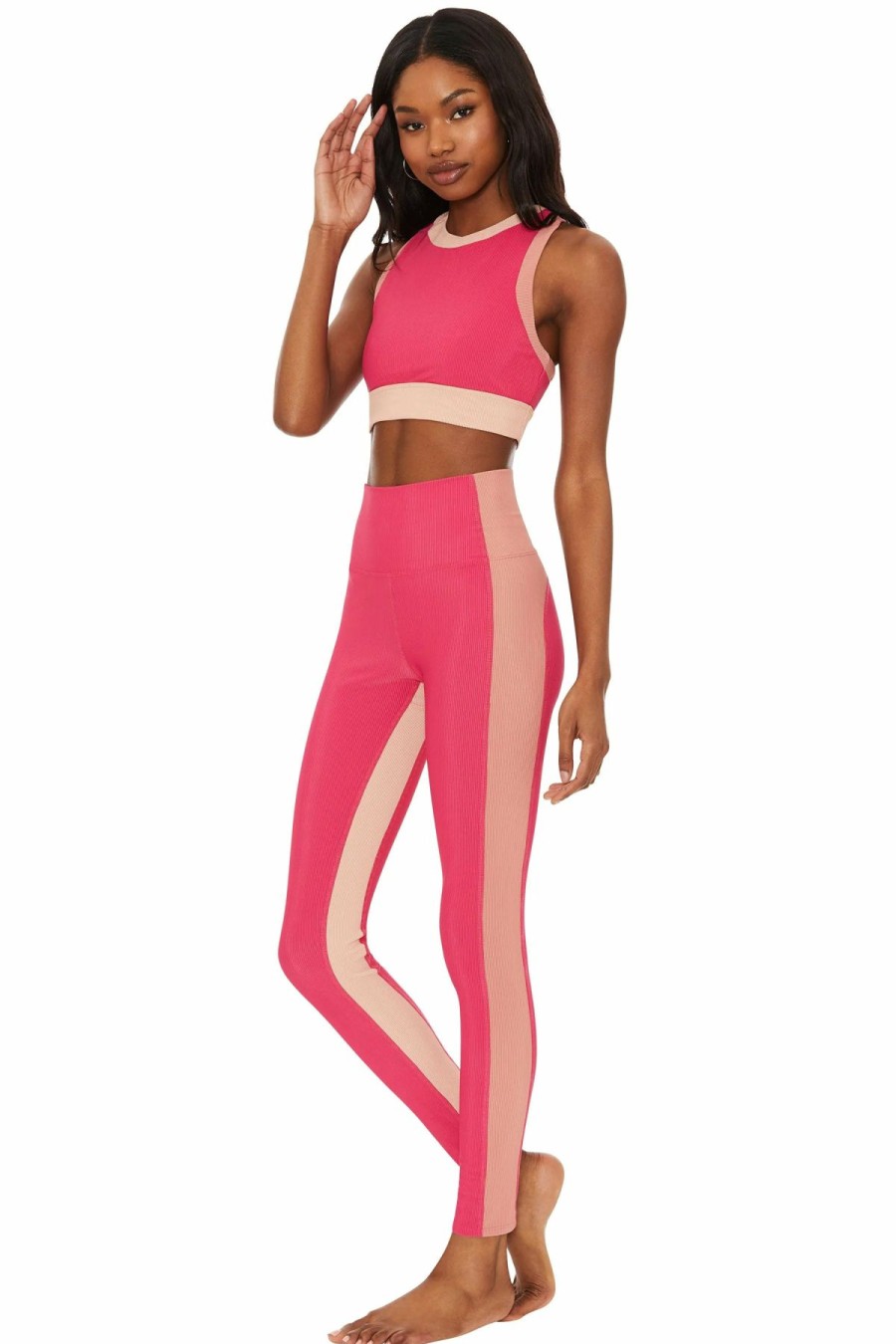 Women * | Prefential Price Beach Riot Color Block Legging Rouge Color Block