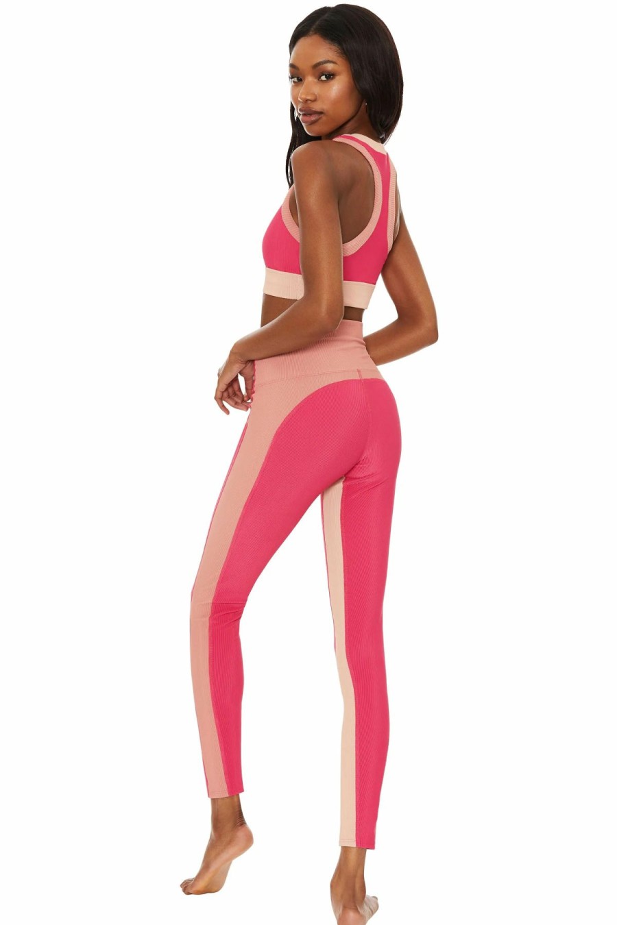 Women * | Prefential Price Beach Riot Color Block Legging Rouge Color Block