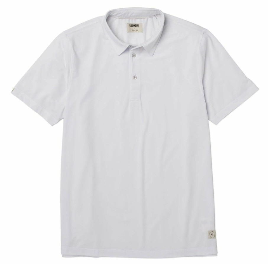 Men * | Limit Offer Linksoul Delray Polo White Heather