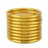 Accessories * | On Sale Budhagirl All Weather Bangles Serenity Prayer- Gold