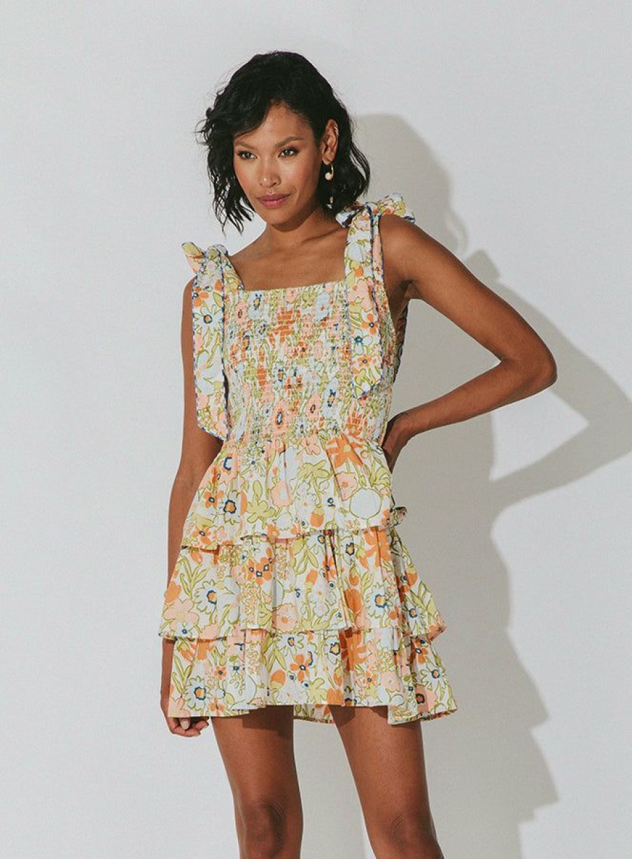 Women * | Special Offers Cleobella Tamara Mini Dress Retro Floral