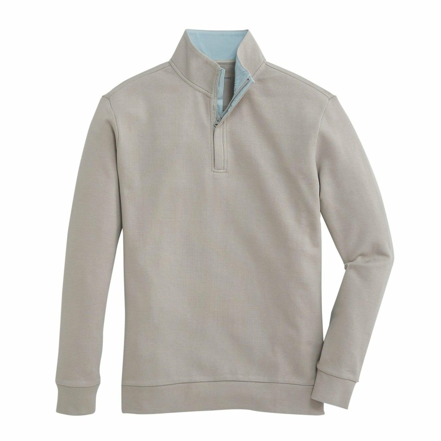 Men * | Limit Offer Onward Reserve Venture Pique 1/4 Zip Mirage Grey