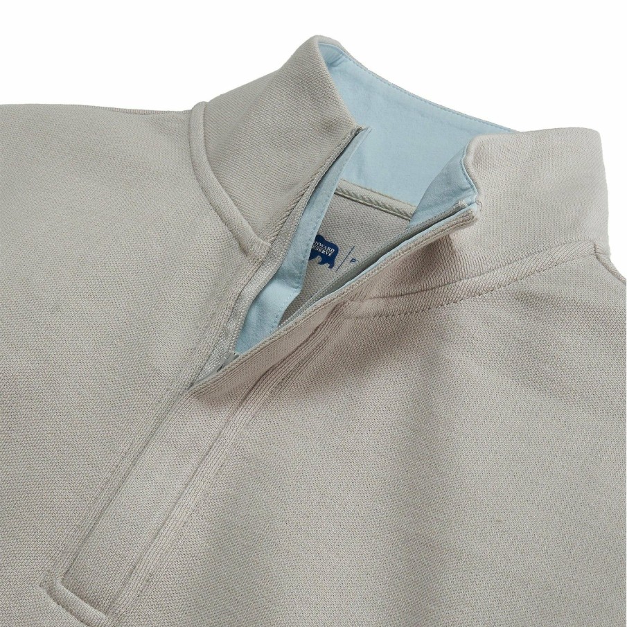 Men * | Limit Offer Onward Reserve Venture Pique 1/4 Zip Mirage Grey