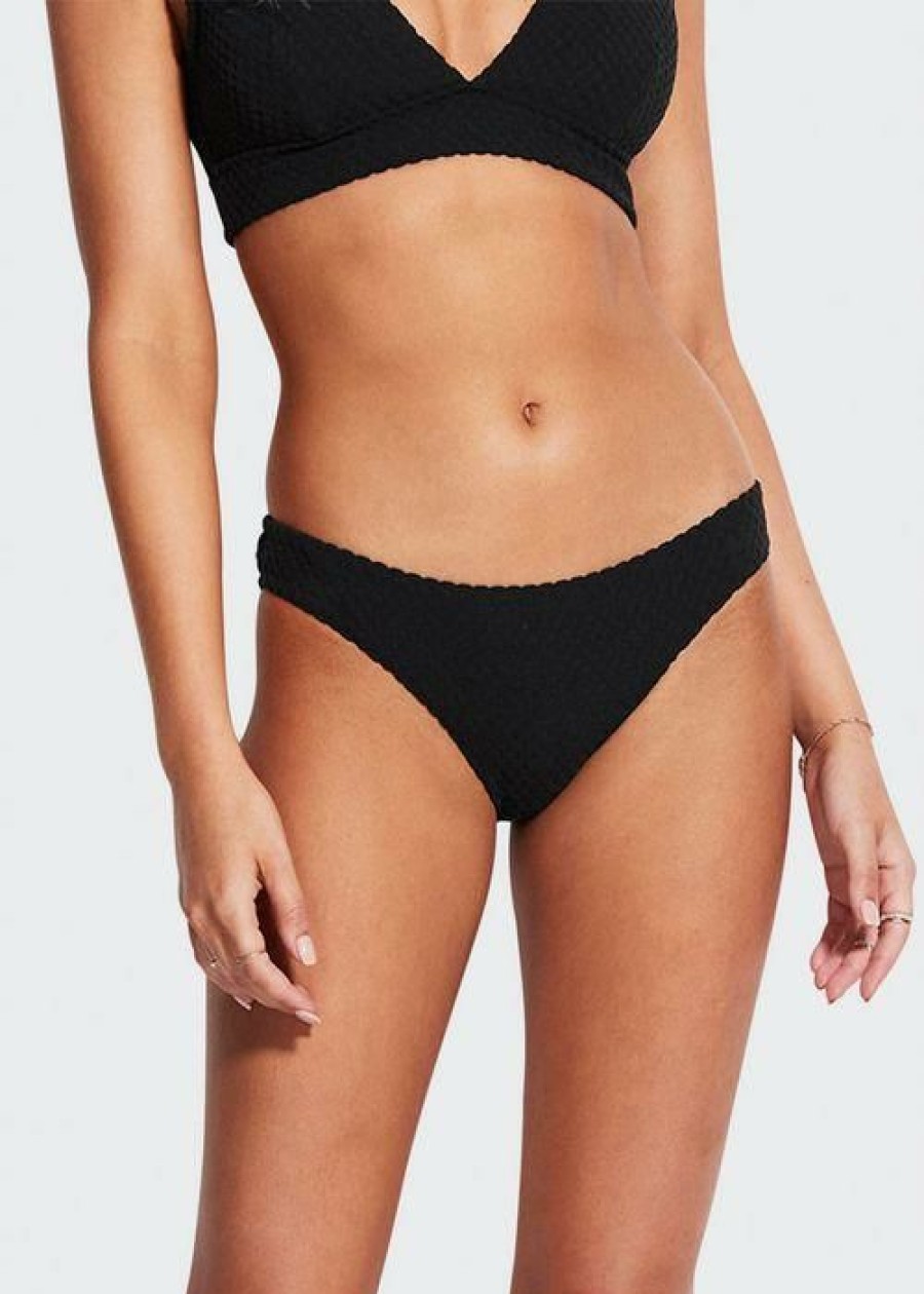 Women * | Prefential Price Seafolly Riviera Hipster Bikini Bottom Black