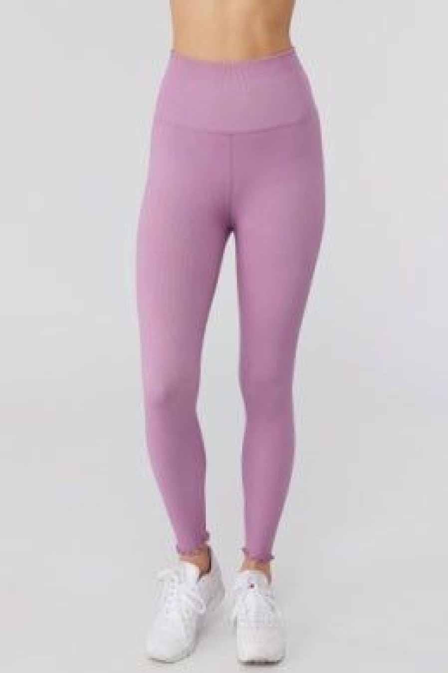 Women * | Discount Online Spiritual Gangster Love Sculpt 7/8 Ruffle Legging Amethyst