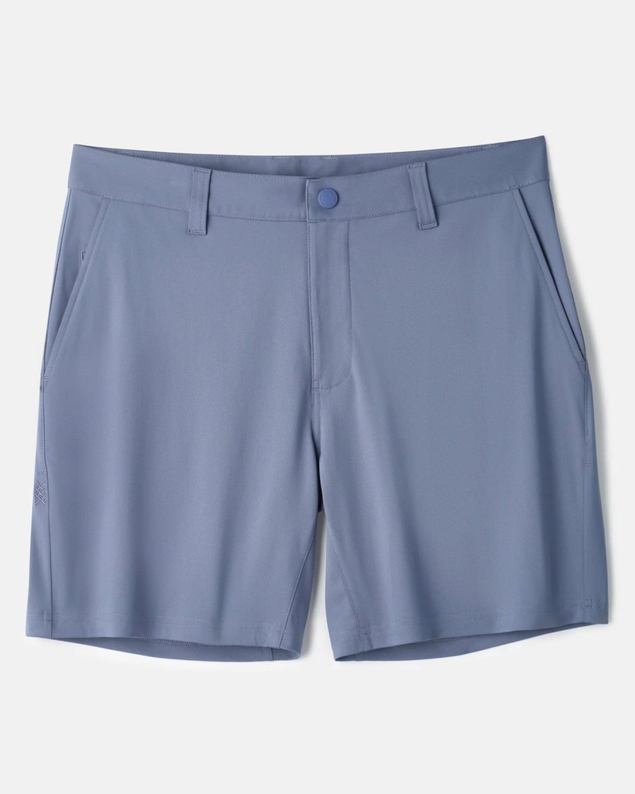 Men * | Limit Offer Rhone Apparel 7 Commuter Short Slate Blue Stone